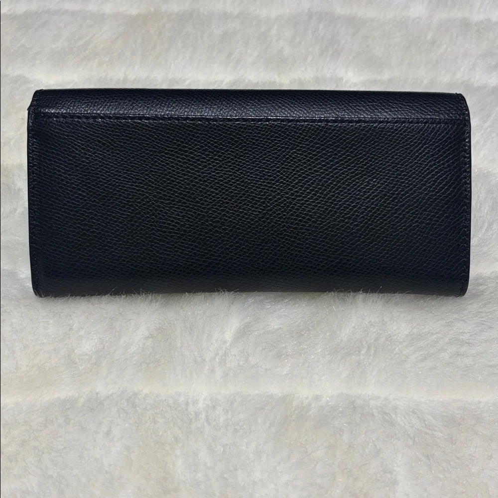 Coach Midnight Black Leather Clutch/Wallet